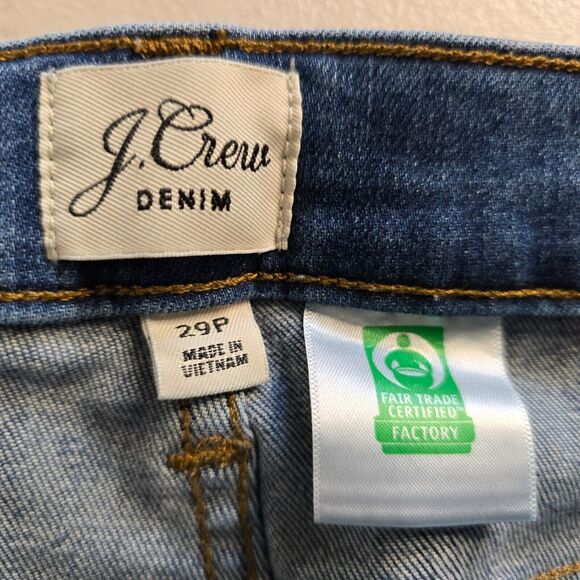 J. Crew Jeans Women's 29 Petite Blue 9" High Rise Toothpick Medium Wash - Picture 3 of 16